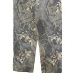 WRANGLER Mens Cotton Blend Green Trousers Regular Straight Fit W34 L30