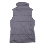 THE NORTH FACE Womens Grey Zip Up Sleeveless Puffer Jacket M Polyester Blend