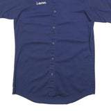 ARAMARK Womens Blue Short Sleeve Work Shirt S Button Up Cotton Blend
