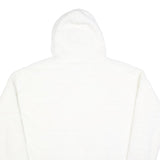Womens White Hooded Pullover M Plush Soft Texture