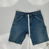 Carpenter Style Faded Glory Denim Shorts - 34W 10L Blue Cotton