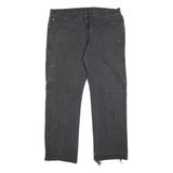 DICKIES Mens Relaxed Black Denim Jeans W40 L32 Workwear Zip Closure