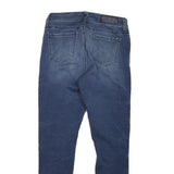 SEVEN7 Womens Slim Blue Denim Jeans W28 L29 Moto Style Cotton Blend Zip