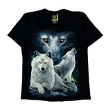 Glow In The Dark Rock Eagle Single Stitch T-Shirt - Large Black Cotton