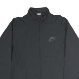 NIKE Mens Black Sportswear Zip Jacket L Polyester Plain Lightweight Activewear
