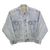 LEVI'S Mens Blue Denim Button Jacket M Cotton Blend Classic Vintage Fit Casual