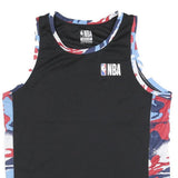 NBA Mens Black & Red Blue Graphic Vest M Sleeveless Crew Neck Basketball T-Shirt