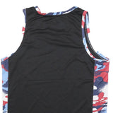 NBA Mens Black & Red Blue Graphic Vest M Sleeveless Crew Neck Basketball T-Shirt