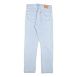 LEVI'S 501 Womens Jeans Light Blue Regular Straight Denim W27 L30 Classic Button