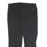 DICKIES Mens Black Regular Fit Straight Denim Jeans W40 L32 Workwear Zip Closure