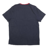 NAUTICA Mens Navy & Red Colourblock T-Shirt XL Short Sleeve Crew Neck Casual