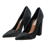 STEVE MADDEN Block Heels Black Suede Womens UK 5.5