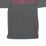 ADIDAS Mens Grey S Graphic T-Shirt Short Sleeve Crew Neck Casual Sporting