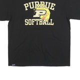 JANSPORT Mens Black Purdue Softball Graphic T-Shirt XL Crew Neck Short Sleeve