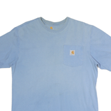 CARHARTT Mens Blue Pocket T-Shirt M Short Sleeve Crew Neck Classic Cotton