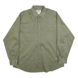 WRANGLER Mens Green Southern Outdoors Cotton Shirt 2XL Button Pocket Casual