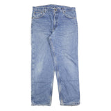 CARHARTT Mens Blue Regular Fit Straight Denim Stone Wash W36 L32 Casual Workwear