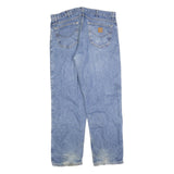 CARHARTT Mens Blue Regular Fit Straight Denim Stone Wash W36 L32 Casual Workwear