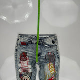 Unbranded Graphic Jeans - 34W 30L Light Wash Cotton