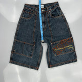 No Boundaries Graphic Denim Shorts - 24W US 2 Blue Cotton