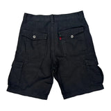 Levis Cargo Shorts - 34W 11L Black Cotton