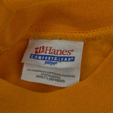 90S Blank Hanes Sweatshirt - Large Orange Cotton Blend