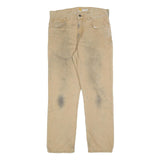 CARHARTT Mens Beige Relaxed Fit Straight Denim W32 L30 Workwear Utility Jeans