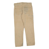 CARHARTT Mens Beige Relaxed Fit Straight Denim W32 L30 Workwear Utility Jeans