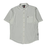 Tommy Hilfiger Short Sleeve Shirt - Large White Cotton