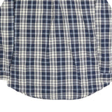 TOMMY HILFIGER Mens Blue & Cream Checked Shirt 2XL Cotton Blend Long Sleeve