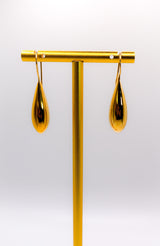 Italian Gilded Teardrop Statement Earrings