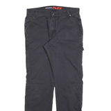 DICKIES Mens Cotton Blend Black Regular Straight Trousers W32 L32 Workwear Zip