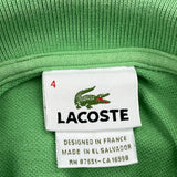 Age 4 Lacoste Polo Shirt - Small Green Cotton
