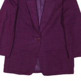PENDLETON Womens Purple Wool Blazer Jacket L Plain Button Closure Classic