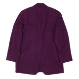 PENDLETON Womens Purple Wool Blazer Jacket L Plain Button Closure Classic