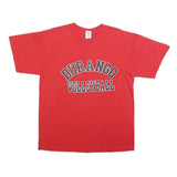 GILDAN Mens Red Durango Volleyball Graphic T-Shirt L Crew Neck Short Sleeve