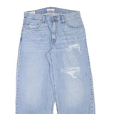 LEVI'S Womens Loose Blue Denim Light W30 L28 Casual Zip Cotton Blend Jeans