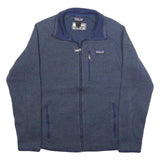 PATAGONIA Mens Blue Jacket M Polyester Blend Zip Plain Casual Outdoor Warm