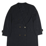 DEL MOD Womens Black Classic Long Sleeve Button Closure Cotton Blend Jacket L