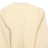 PAULA KLEIN Womens Cream Wool Plain Tailored Jacket XS Woven Elegant Buttons