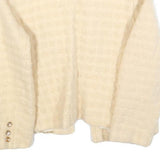 PAULA KLEIN Womens Cream Wool Plain Tailored Jacket XS Woven Elegant Buttons