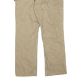 CARHARTT Mens Cotton Blend Beige Straight Workwear Trousers W32 L29 Durable