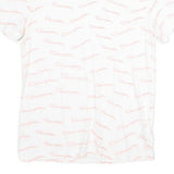 CHAMPION Mens White Graphic T-Shirt S Short Sleeve Crew Neck Logo Print