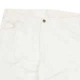 DICKIES Mens White Casual Shorts 2XL W35 Cotton Blend Comfortable Fit