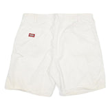 DICKIES Mens White Casual Shorts 2XL W35 Cotton Blend Comfortable Fit