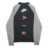 NIKE Mens Black & Grey Air Zip Cotton Blend Bomber Jacket XS Casual Sportswear