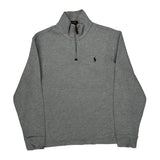 Polo By Ralph Lauren 1/4 Zip - Large Gray Cotton