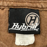 Hybrid Graphic T-Shirt - Large Brown Cotton