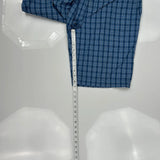 Tommy Hilfiger Checked Chino Shorts - 34W 10L Blue Cotton