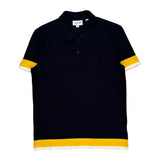 Lacoste Striped Polo Shirt - Medium White Cotton